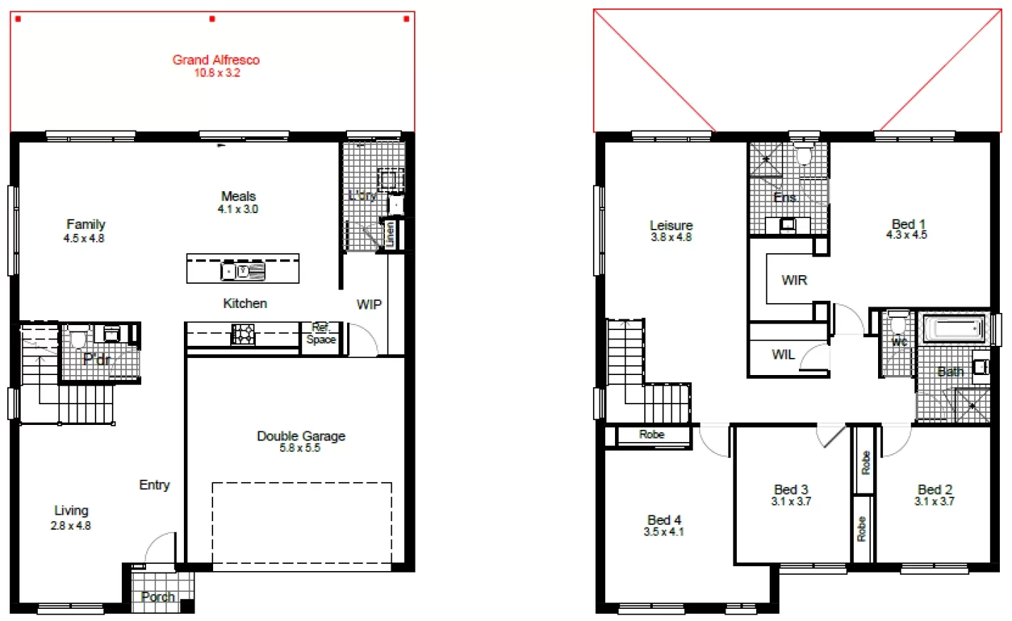 nsw Collections Essentials EC_Double_Storey Tennyson Tennyson-30 Floorplan-Options Grand Alf