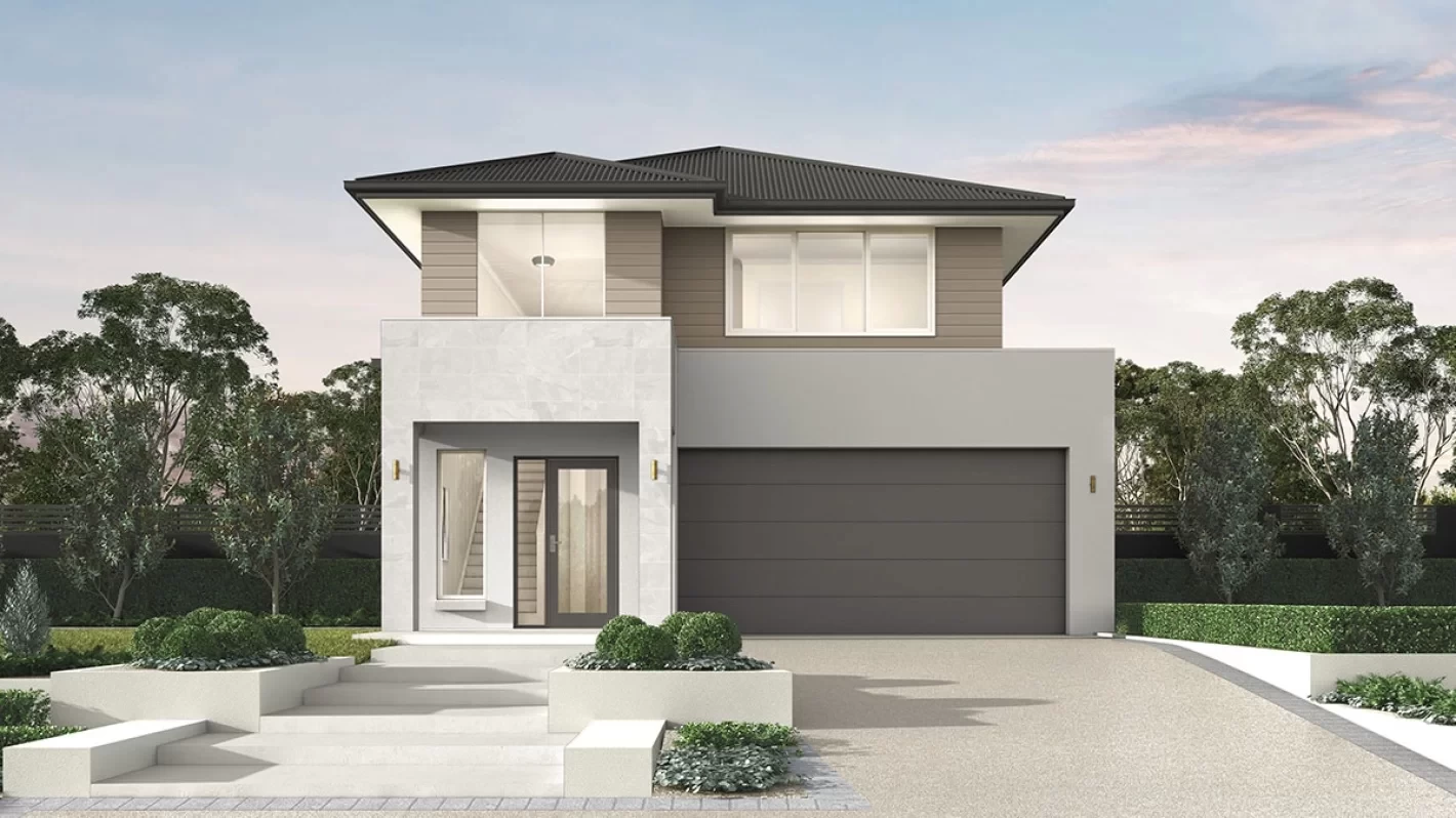 qld Home-Designs Facade-galleries Luxe-Collection 2026 Double-Storey Hawthorne NEW 1200x675-0001-the-hawthorne-classic