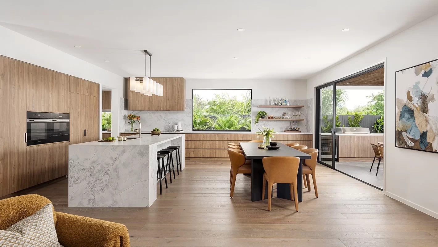 qld display-homes Springfield-Rise 2023 Boston-400 NEW boston-400-spring-mountain-kitchen-dining-side-on-199-1420x800