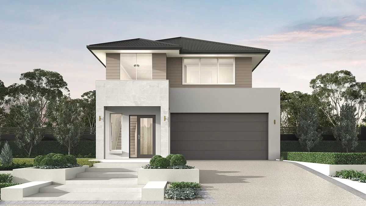 qld Home-Designs Facade-galleries Luxe-Collection 2026 Double-Storey Hawthorne NEW 1200x675-0001-the-hawthorne-classic