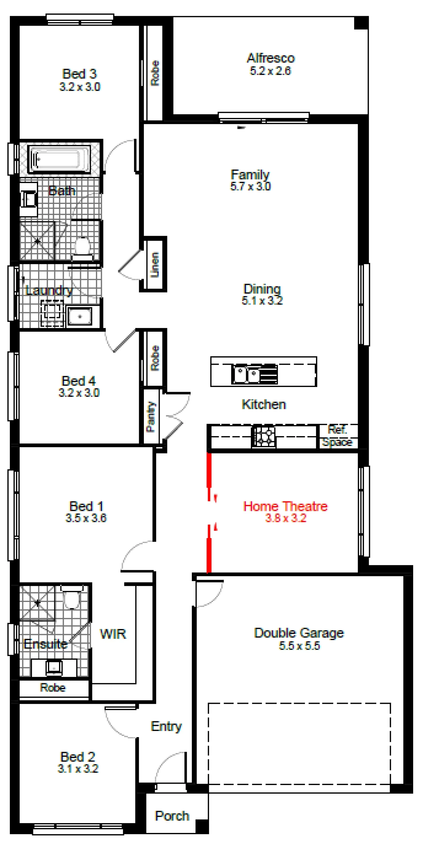 nsw Collections Essentials EC_Single_Storey Palm Palm-22 Floorplan-Options home-theatre