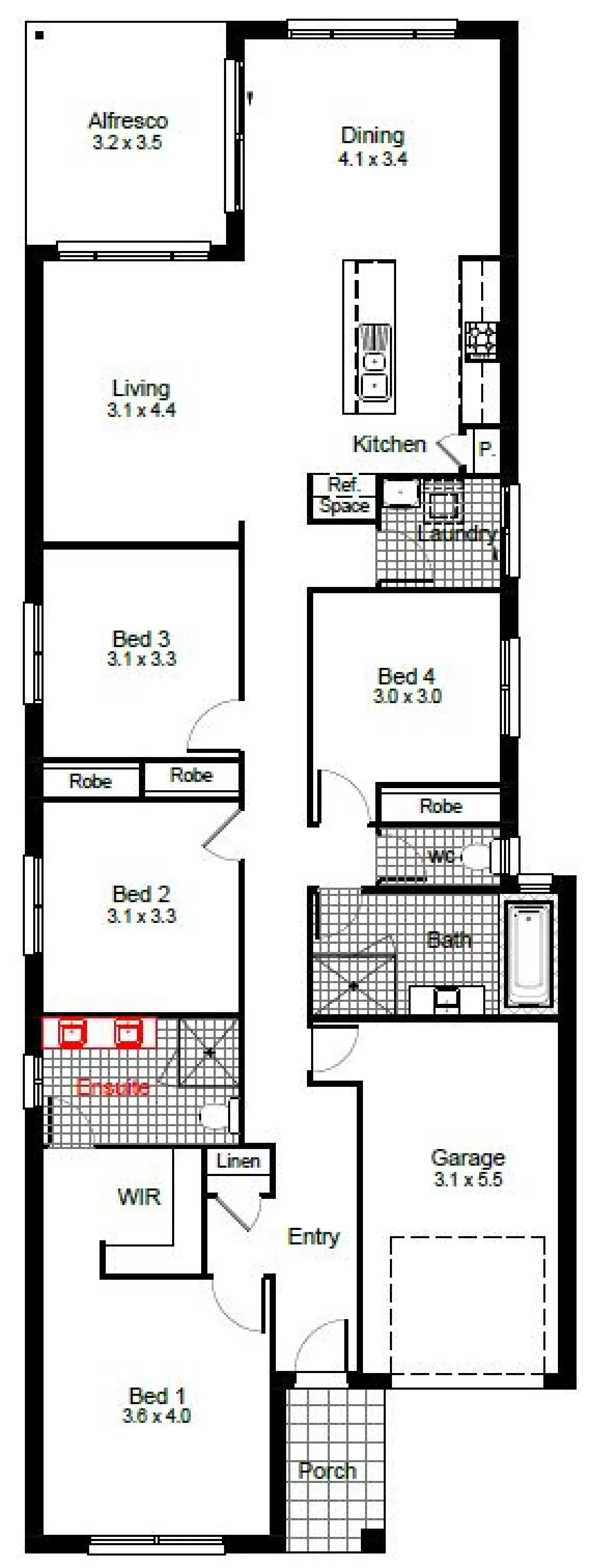 nsw Collections Essentials EC_Single_Storey Ellis Ellis-23 Floorplan-Options Dbl Bwl Vanity